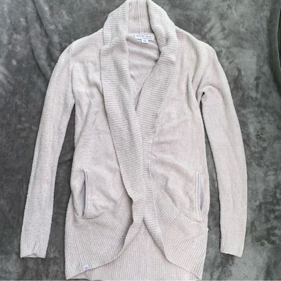 Barefoot Dreams Tan Bamboo Chic Lite Cardigan Soft Open Front XS/S. Oatmeal - Picture 2 of 6